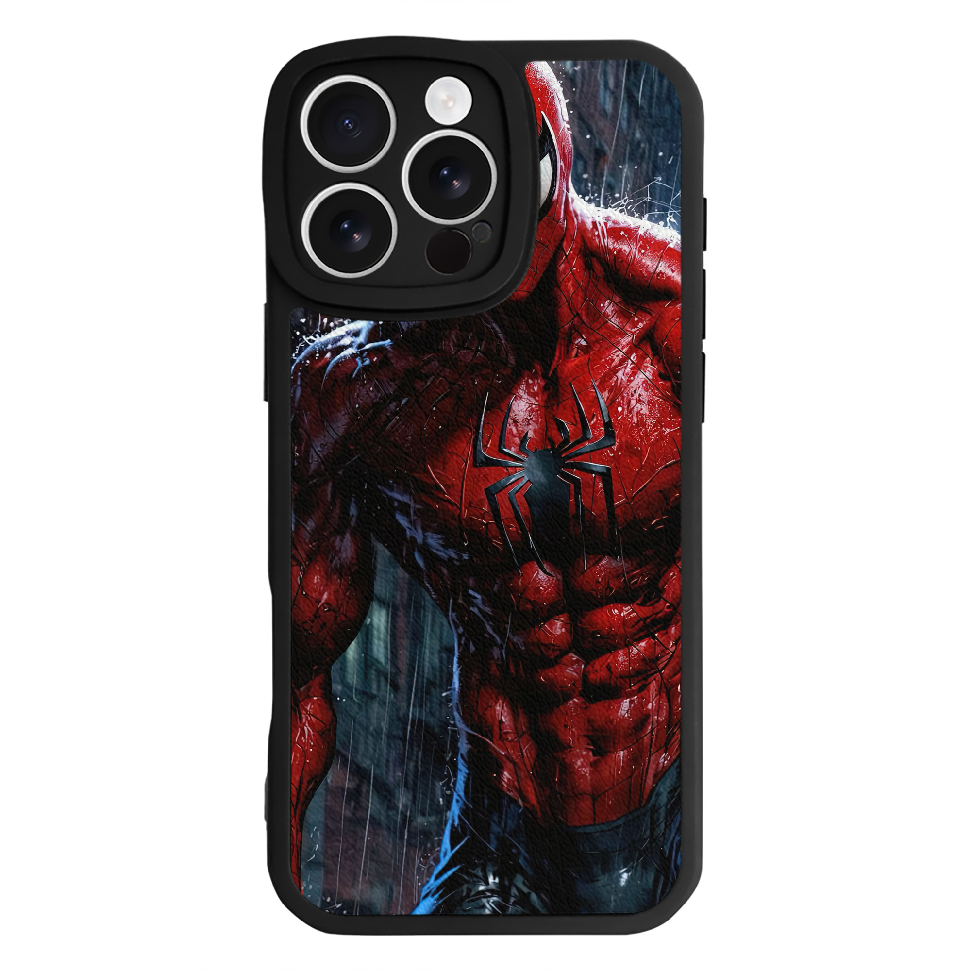 （画像用） Spider Man スパイダーマン 【iPhone 16シリーズ対応】シリコンスマホケース（レザー調） 材質：シリコン
